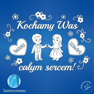 Dzień Babci i Dziadka - Kochamy Was  200 x 140 cm LAMINOWANA