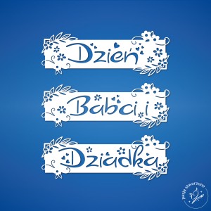 Napis - tablice -  Dzień Babci i Dziadka - 80 cm