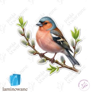 PT01 - Ptaszek na gałęzi 2 - 28 x 31 cm - laminowane 