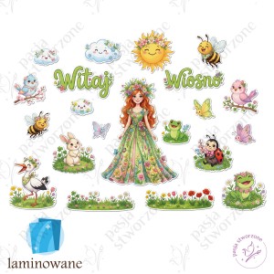 W04 - Kompozycja wiosenna 3 - 90 x 70 cm - laminowane