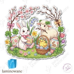 Kompozycja wielkanocna 2 - 28 x 32 cm - laminowane