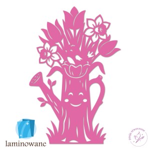KWA02 - Kompozycja wiosenna 2 - 34 x 53 cm - różowa - LAM
