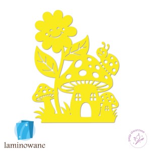 KWA01 - Kompozycja wiosenna 1 - 31 x 40 cm - żółta - LAM