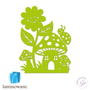 KWA01 - Kompozycja wiosenna 1 - 31 x 40 cm - jasnozielony - LAM