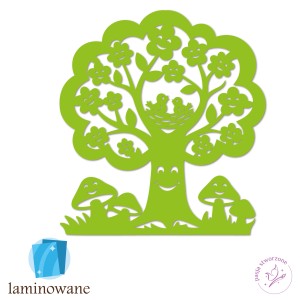 DWA01 - Wiosenne drzewo - 57 x 62 cm - jasnozielony - LAM
