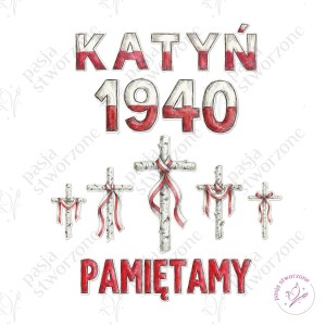 Dekoracja kolorowa - Dzień Pamięci Ofiar - Katyń 1940 - 170 x 200 cm