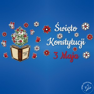 Dekoracja kolorowa - Święto Konstytucji 3 Maja -  290 x 130 cm