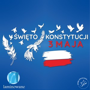 Święto Konstytucji 3 Maja - Orzeł + flaga - 400 x 200 cm LAM