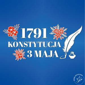 Święto Konstytucji 3 Maja - 1791 + bukiety - 290 x 140 cm