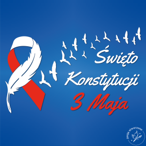 Wstęga-Pióro - Święto Konstytucji - 150 x 100 cm