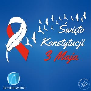 Wstęga-Pióro - Święto Konstytucji - 150 x 100 cm LAM