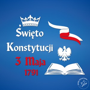 Święto Konstytucji 3 Maja - Symbole Narodowe 170 x 130 cm
