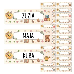 Zestaw 26  sztuk naklejek - grupa Słoneczka