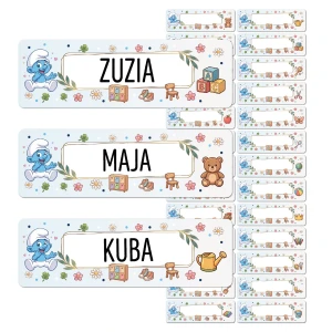 Zestaw 26  sztuk naklejek - grupa Smerfy