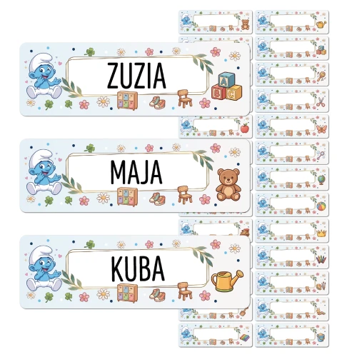 naklejki grupa smerfy