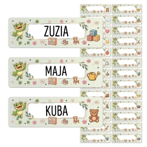 Zestaw 26  sztuk naklejek - grupa Żabki