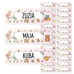 Zestaw 26  sztuk naklejek - grupa Zajączki/Króliczki