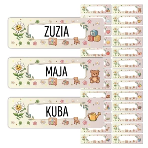 Zestaw 26 sztuk naklejek - grupa Stokrotki