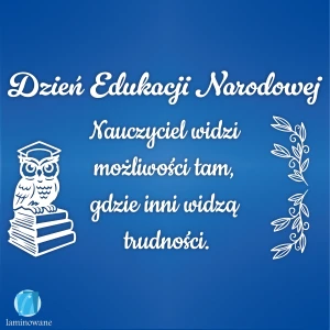 Dzień Edukacji Narodowej - Sowa - 200 x 120 cm - LAMINOWANE