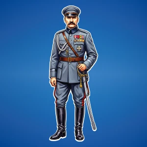 Dekoracja kolorowa - postać - Piłsudski 80 cm