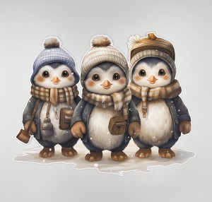 Pingwinki 2 27 x 33 cm - laminowane