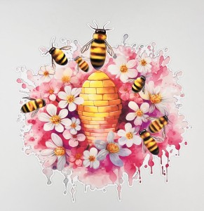 WYPRZEDAŻ - Pszczółki 1- 27 x 28 cm - laminowane