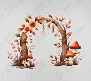 Jesienna brama - 27 x 37 cm - laminowane