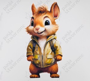Jesienna wiewiórka 3 - 19 x 38 cm - laminowane
