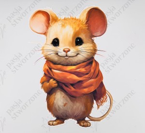 Jesienna myszka - 26 x 38 cm - laminowane