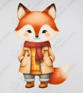 Jesienny lisek 2 - 26 x 38 cm - laminowane
