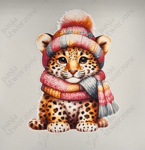 Zimowy tygrysek - 27 x 36 cm - laminowane