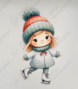 Dziewczynka 5 - 20 x 38 cm - laminowane