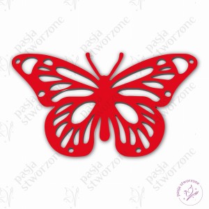 Motyl 3D - biały/czerwony - S/M