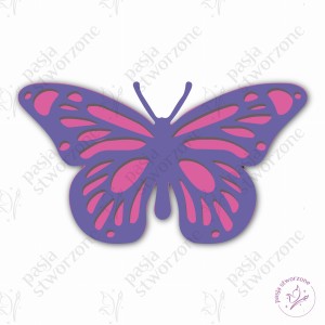 Motyl 3D - różowy/wrzosowy - S/M