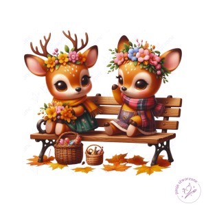 Jesienne jelonki 8 - 28 x 30 cm - laminowane 