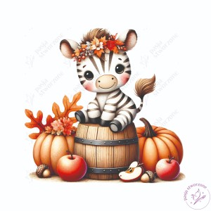 Jesienna zebra 2 - 28 x 29 cm - laminowane