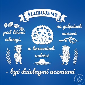 Ślubujemy, być dzielnymi uczniami - 130 x 110 cm