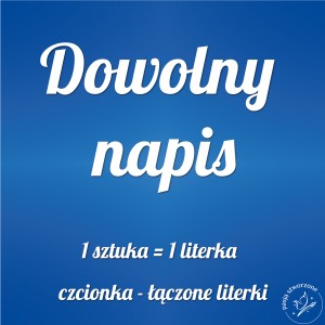 Dowolny napis - Czcionka 17 / wys. 12/18/23/28 cm