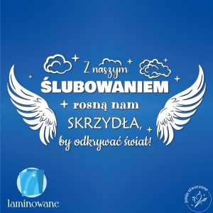 Ślubowanie - Skrzydła - 200 x 100 cm - LAMINOWANE