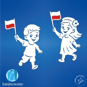 Dzieci z flagą - 119/124 cm LAMINOWANE