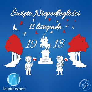 Święto Niepodległości - Pomnik Piłsudski 200 x 160 LAMINOWANA