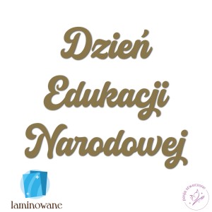 Napis (2) - DEN - 83 x 72 cm - ZŁOTY LAMINOWANY