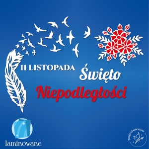 Święto Niepodległości - Pióro + bukiet 200 x 140 cm LAMINOWANA