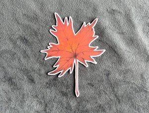 Jesienny liść 1 - 8 x 10 cm - laminowane