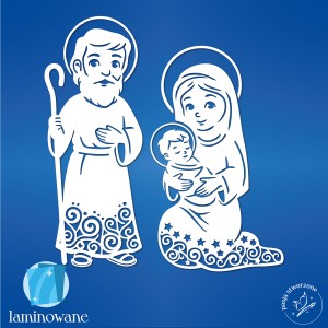 Postacie - Józef, Maryja, dzieciątko Jezus ok.80 cm LAMINOWANE