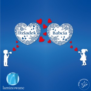 Serca Dziadek, Babcia - 320 x 190 cm LAMINOWANE