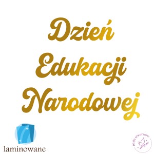 WYPRZEDAŻ - Napis (2) - DEN - 83 x 72 cm - ZŁOTY LAMINOWANY