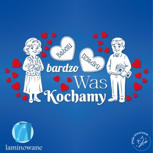 Babciu Dziadku bardzo Was Kochamy - 290 x 150 cm LAMINOWANA